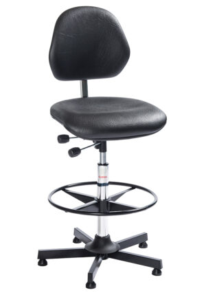 Ergonomisk arbejdsstol med aktiv siddestilling og Euromatic-mekanisme.