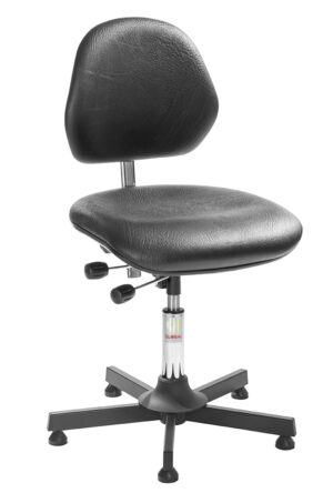 Ergonomisk arbejdsstol med aktiv siddestilling og Euromatic-mekanisme.