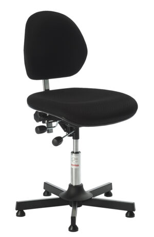 Ergonomisk arbejdsstol med aktiv siddestilling og Euromatic-mekanisme.
