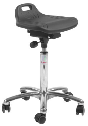 Ståstøttestol Omega Alu50 med justerbart ergonomisk sæde og aluminium fod