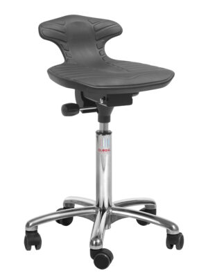 Ståstøttestol Venus Alu50 med ergonomisk sæde og aluminium base