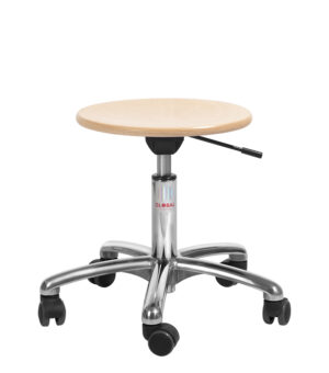 Jupiter taburet med alubase og hjul